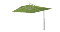 Grüner Sonnenschirm mit Seitenarm
